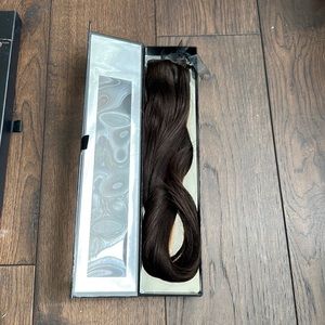 Brand new Bellami ponytail wrap 100% human hair 20 inches ombre dark brown #2